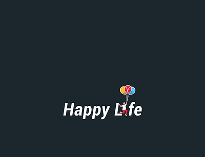 Happy Life branding design iconic logo minimal