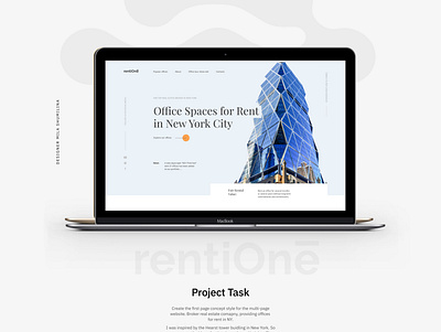 Office rent brocker agency in NY branding design landing page web design