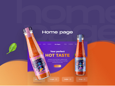 Landing for a Hot Sauce design figma ui ux web design