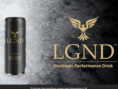 Redesign of website for LGND nootropic drink design figma mobile ui ux web design