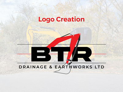 BTR Drainage and Earthworks Logo Design branding design graphic design icon logo typography vector