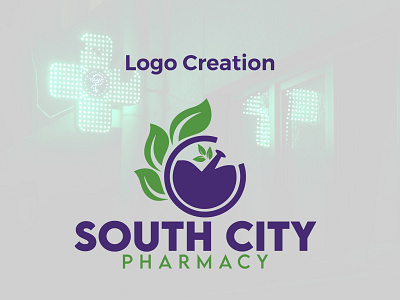South City Pharmacy Logo Design branding design graphic design icon logo typography vector