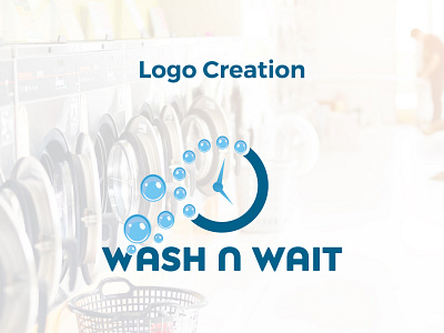 Wash n Wait Logo Design branding design graphic design icon logo typography vector