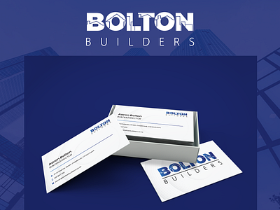 Bolton Builders Business Card Design branding design graphic design icon logo typography vector