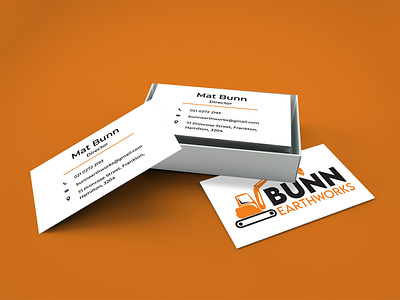 Bunn Earthworks Business Card Design branding design graphic design icon logo typography vector