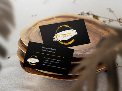 Luminous Lash Lounge Business Card Design