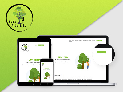 Apex Arborists Website Design & Development branding design graphic design icon logo typography ui ux vector web website