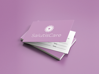 SalutisCare Business Card Design branding design graphic design typography vector