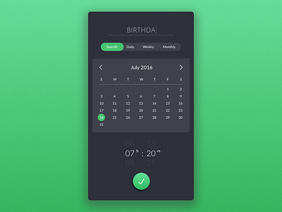Reminder App Concept app calendar mobile reminder ui