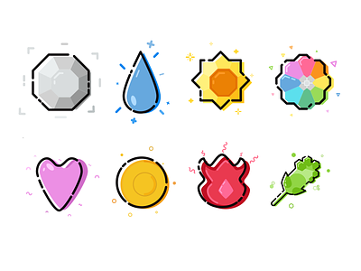 Pokemon Badges badge colorful icon pokemon
