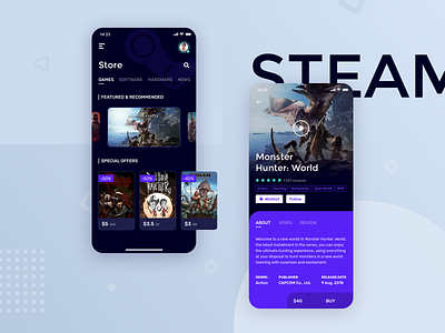Steam app redesign app games purples redesign steam steamapp store