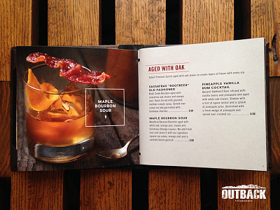 Outback of the Future | Beverage Book bloomin great identity menu outback restaurant steak steakhouse