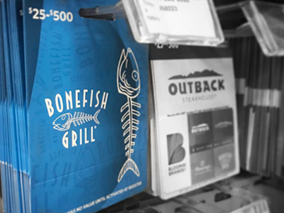 Bonefish Grill | 2016 Retail Gift Card bloomin blue bone brands card fish gift grill logo packaging restaurant retail