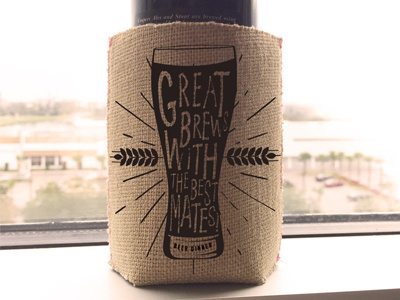 Outback Steakhouse | Beer Dinner Koozie Concept burlap koozie beer restaurant steakhouse outback