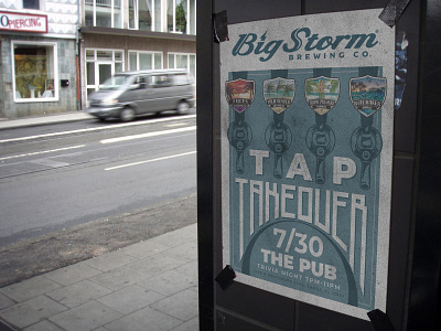 Big Storm Tap Takeover Poster craft beer poster typography