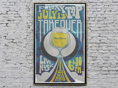 Big Storm Tap Takeover Limited Edition Poster craft brewery poster typography