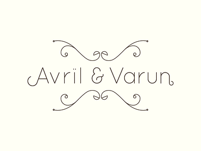 Avril and Varun line logo wedding