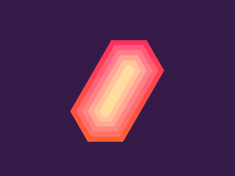 The Core canvas cube cuboid gradient p5js