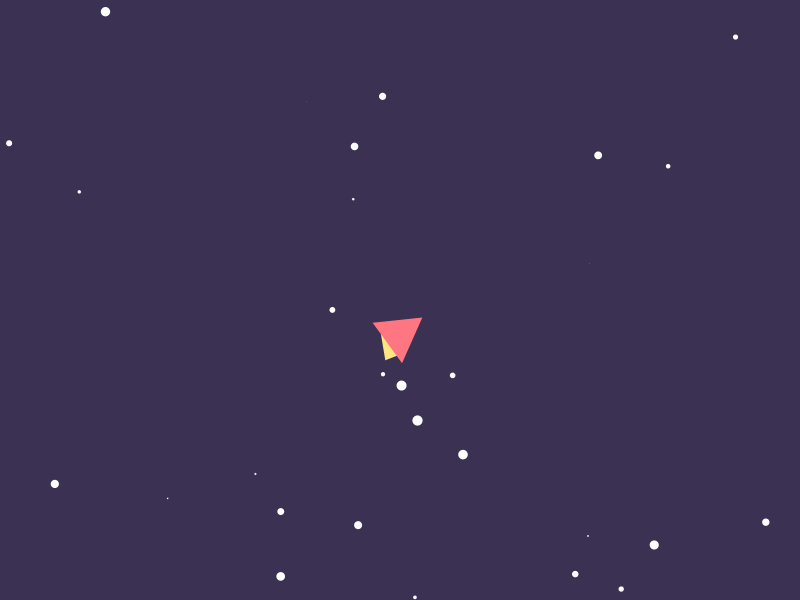 A Triangle Lost in Space paper.js space spaceship triangle