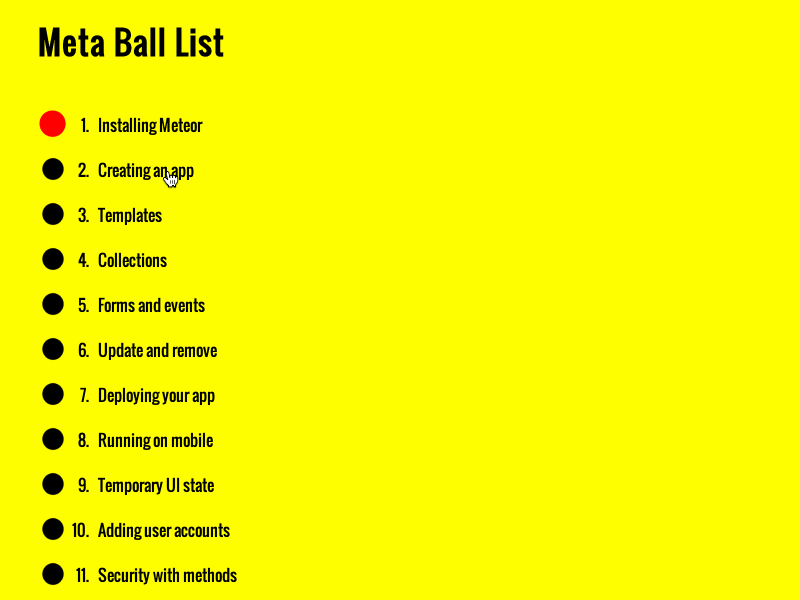 Metaball List