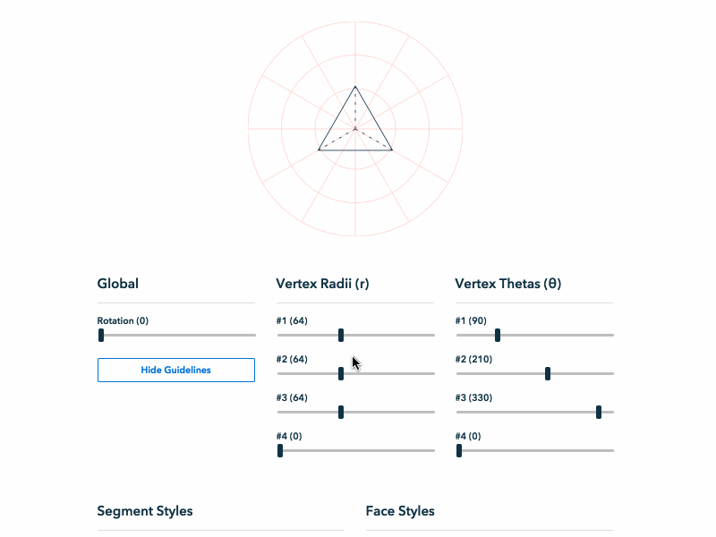 Tetrahedron Generator react svg tetrahedron