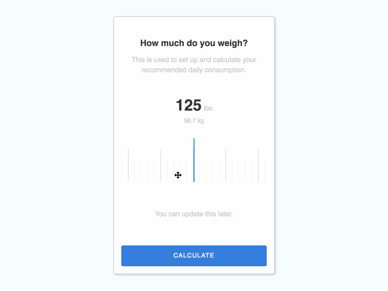 Weight Selector codepen