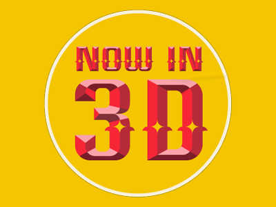 Now In 3d Sticker 3d sticker