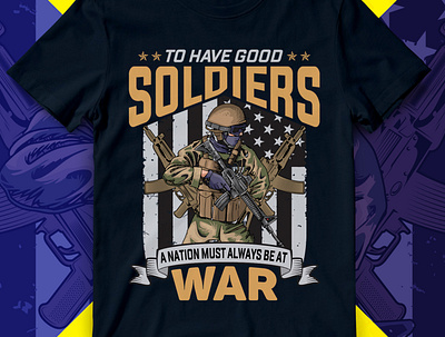 Soldiers T-shirt Design 3d american tshirt design animation best tshrit design branding creative tshirts graphic design logo motion graphics soldiers tshirts tshirt design ui