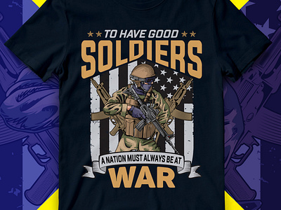 Soldiers T-shirt Design 3d american tshirt design animation best tshrit design branding creative tshirts graphic design logo motion graphics soldiers tshirts tshirt design ui