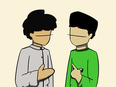Male character illustration for Islamic recitation illustration islamic male character raster
