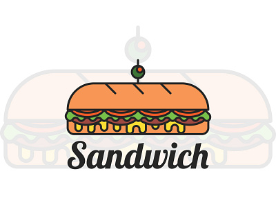 Sandwich logo 3d art animation app branding cartoons characters flat icon illustration illustrator logo logo design logodesign logos logotype modren logo ux vector web website
