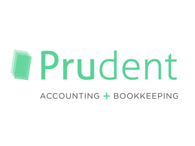 Prudent Logo Concept accounting bookkeeping brand branding identify logo wordmark