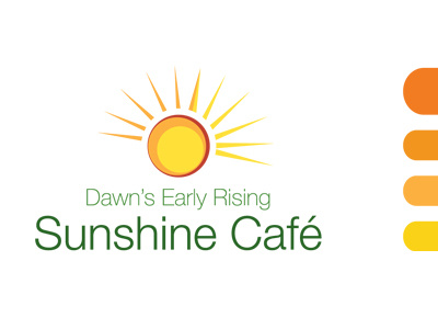 Sunshine Cafe Business Card (front) business card cafe coffee