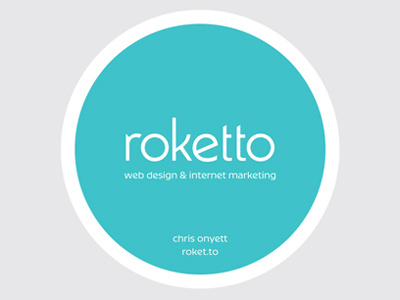 Roketto Business Card (back) business card circular