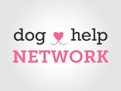 Dog Help Network Logo brand branding dog identity logo pink