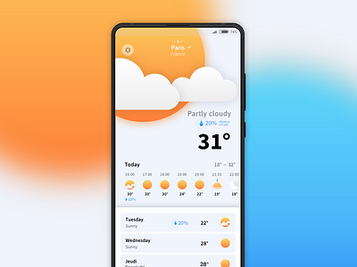 Sunshine Weather android app cloud forecast mobile sun weather