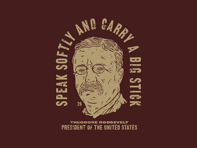 Teddy Roosevelt branding design illustration vector