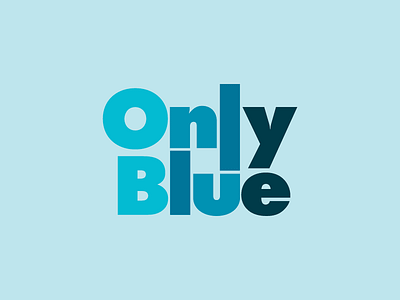 Only Blue blue branding color logo monochromatic only