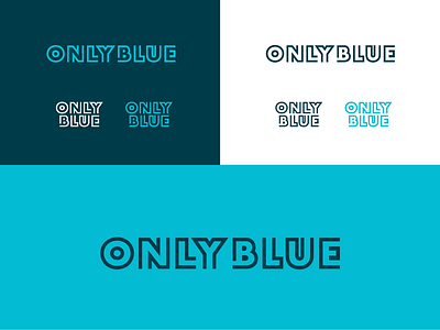 Only Blue Neon blue logo neon only type