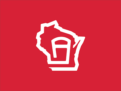 Wisco Beer badger state beer branding forward logo pride thick lines weisconsin