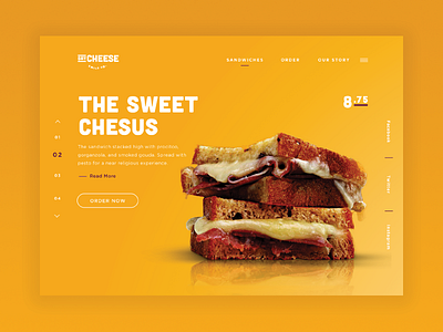 Sweet Chesus cheese grilled cheese sandwich ui user interface web webpage yum