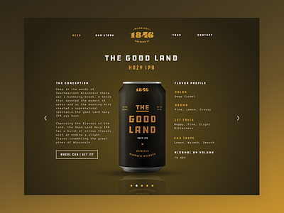 1846 Brewing Co. | Web UI 1846 beer branding brewery design milwaukee ui user interface ux web