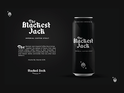 The Blackest Jack beer brewery can design stout