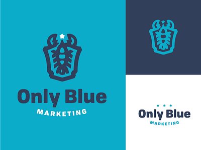 Only Blue Logo Marks blue lobster logo mark only