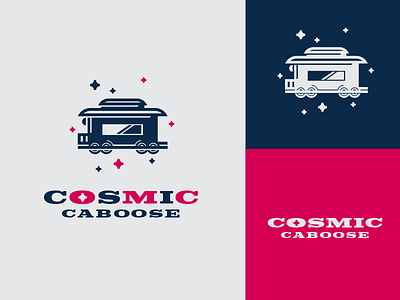 Cosmic Caboose Set caboose cosmic icon illustration stars thick lines trains