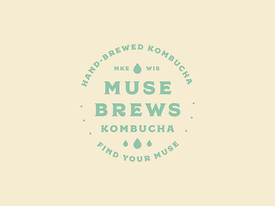 Muse Brews Stamp Mark brews drink kombucha logo muse stamp