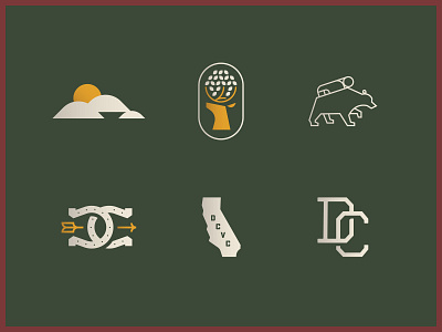 Unused Camping Concepts branding california icon illustration logo