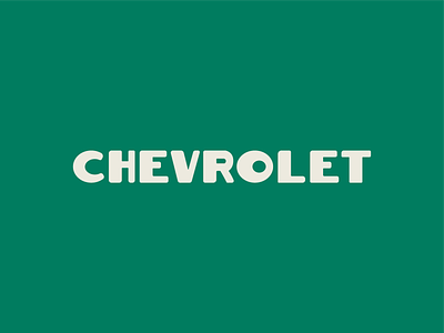 Chevrolet chevy design typography vintage