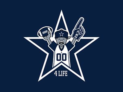 CowboysNation 4Life logo design sports logo star