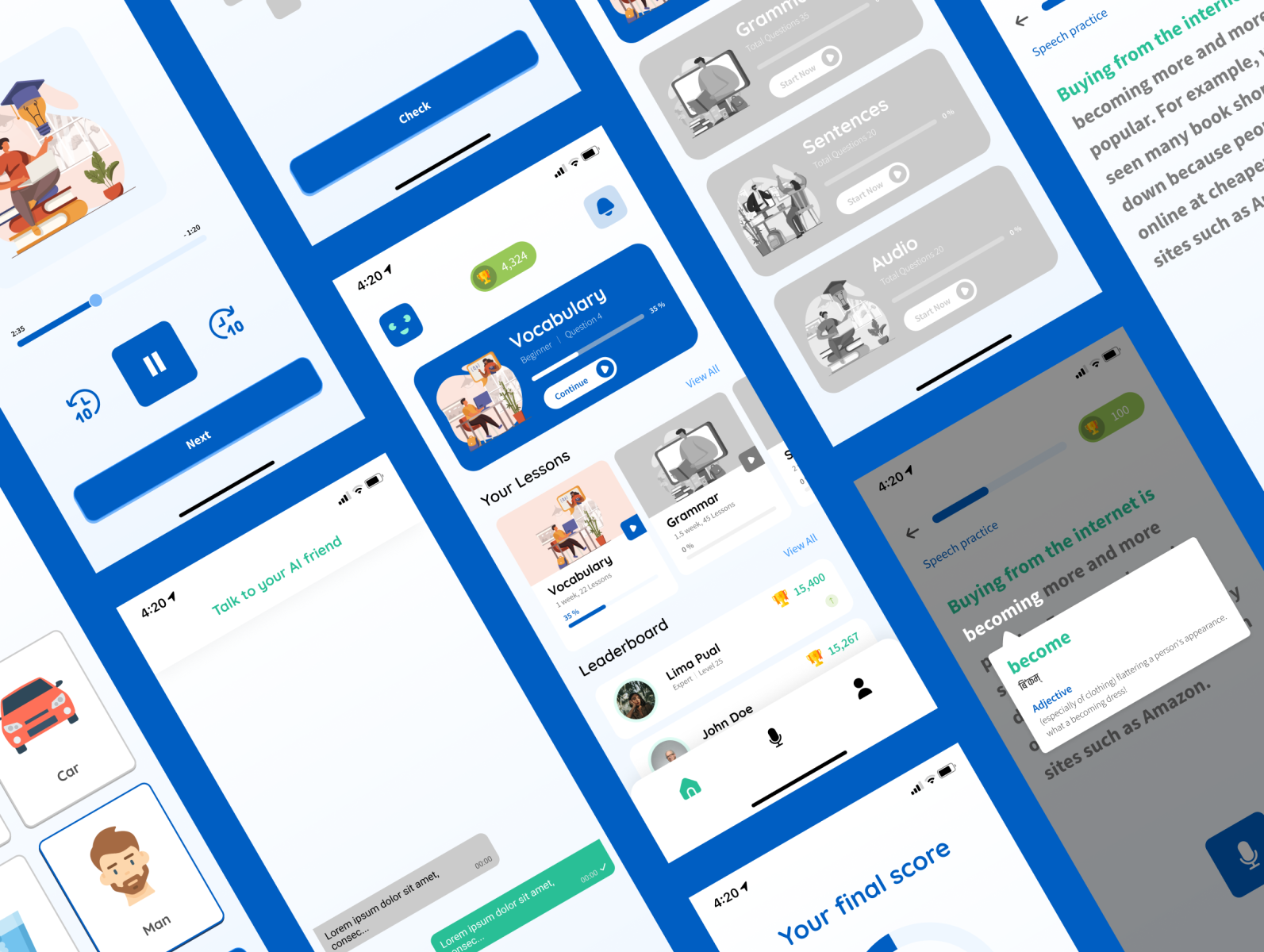 Ai Based English Speaking Learning App By Mihir Vaghani On Dribbble Ai Based English Speaking Learning App By Mihir Vaghani On Dribbble